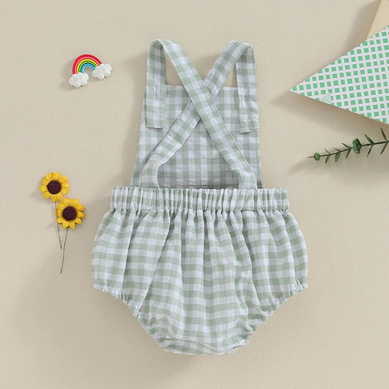 Alison Summer Sleeveless Plaid Striped Bodysuits